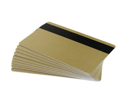 Gold 760 micron PVC cards